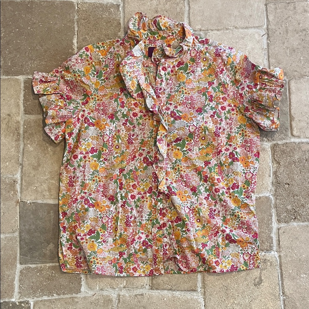 J. Crew Liberty print blouse